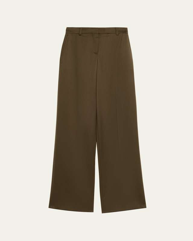 Tailored Wool Wide-Leg Trousers